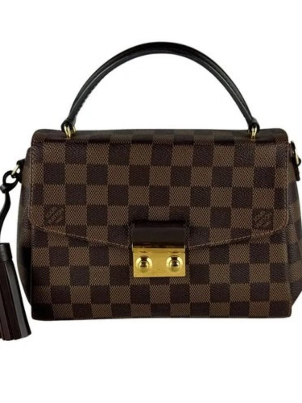 Auth LOUIS VUITTON Damier Ebene Croisette Handbag Shoulder Bag N53000 - z10389